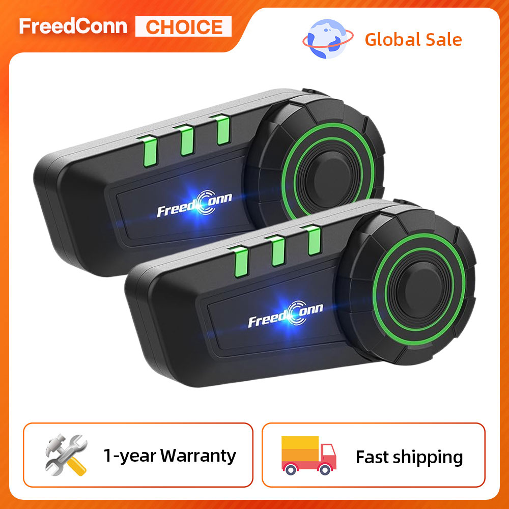 Helmet Headset Noise Cancellation - Freedconn-オートバイのヘルメット,ワイヤレス,ノイズキャンセリング,ステレオfm,音楽,防水ip65