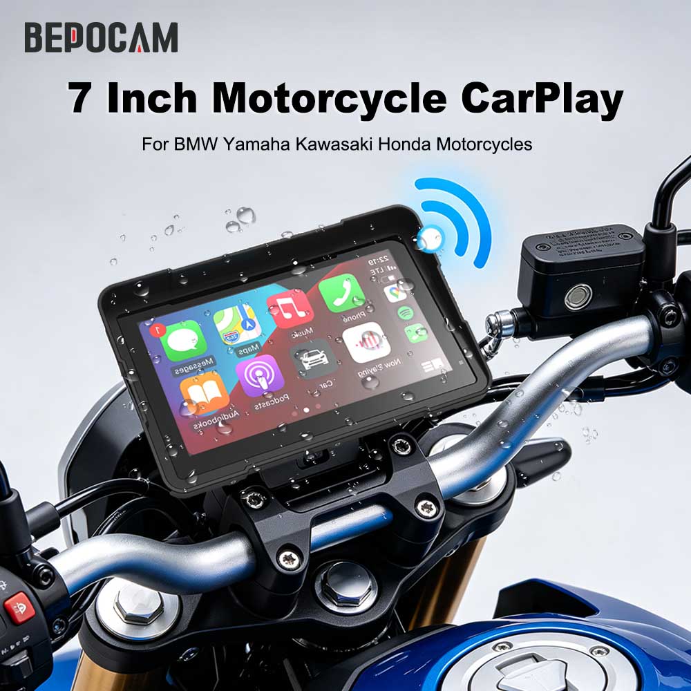 Motorcycle Gps Navigator Waterproof - BEPOCAM 7 インチオートバイマルチメディアプレーヤー IP67 防水 GPS