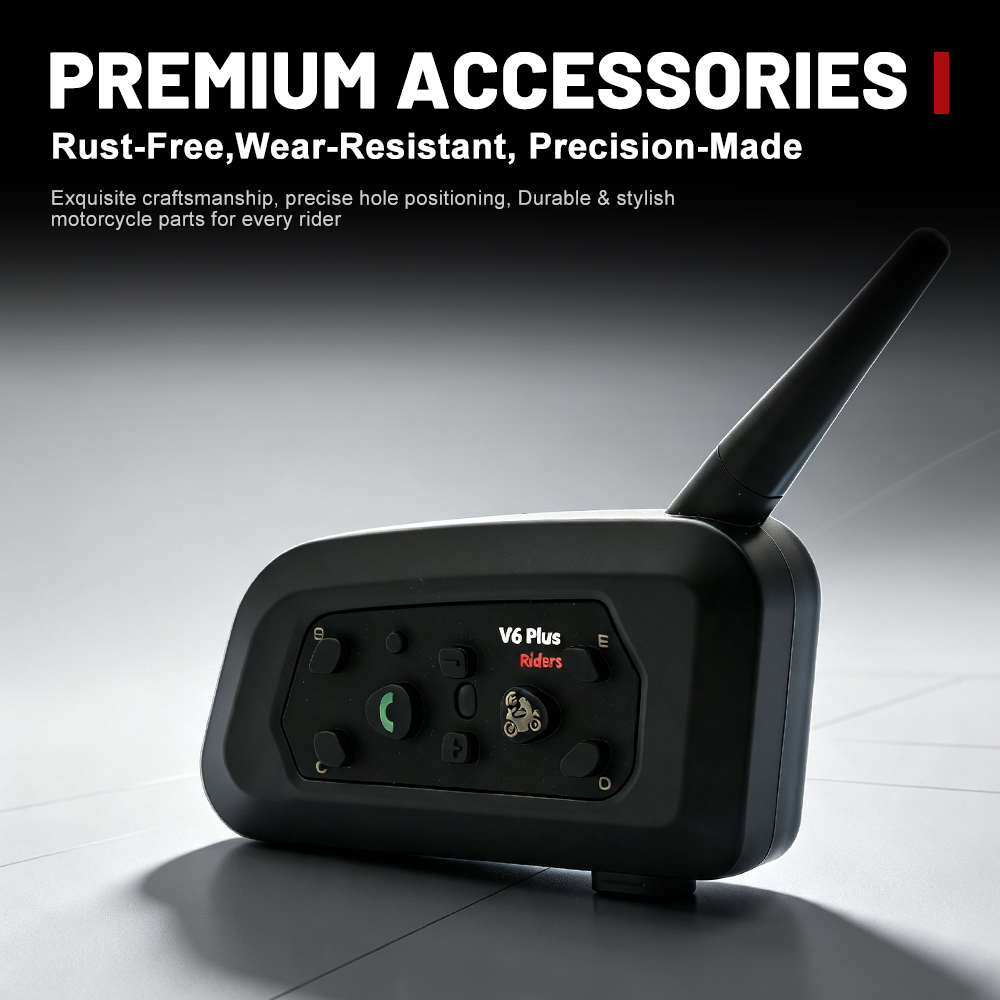 Motorcycle Helmet Intercom 6 Rider - EJEAS V6 PLUS バイク用Bluetoothヘルメットヘッドセットインターコム 850mAh MOTOコミュニケーションデバイス
