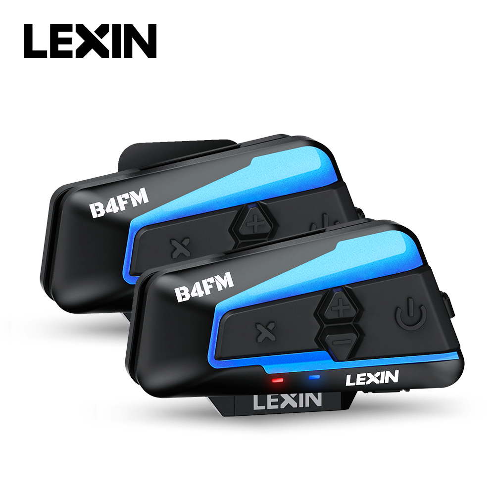 Motorcycle Intercom With Fm Radio - オートバイのヘルメット用のBluetoothヘッドセットLexin-B4FM-X,ワイヤレス通信デバイス,BT 5.0,音楽の共有,10人のモーターサイクリストのためのハンズフリーキット