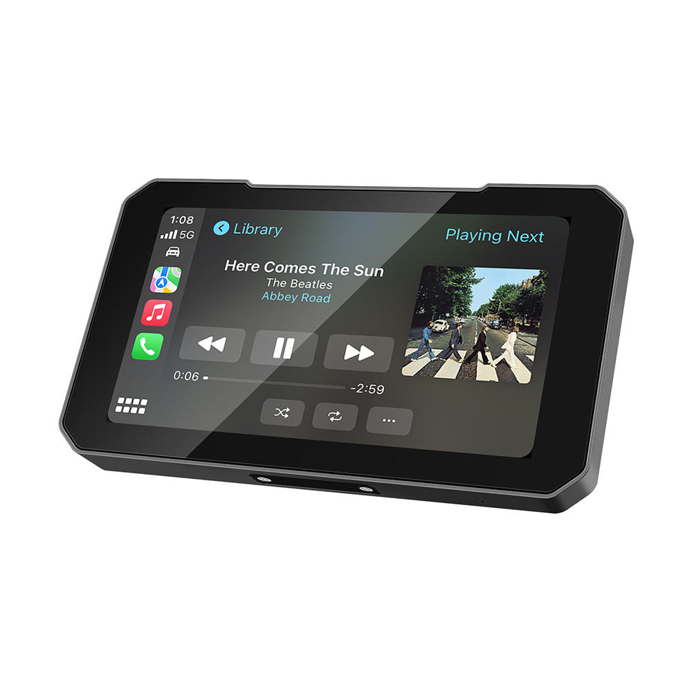 Motorcycle Gps Navigator Waterproof - 5インチバイク用GPSナビゲーションレコーダー ワイヤレスCarPlay Android Auto対応マルチメディアプレーヤー IP67防水スクリーン Bluetooth