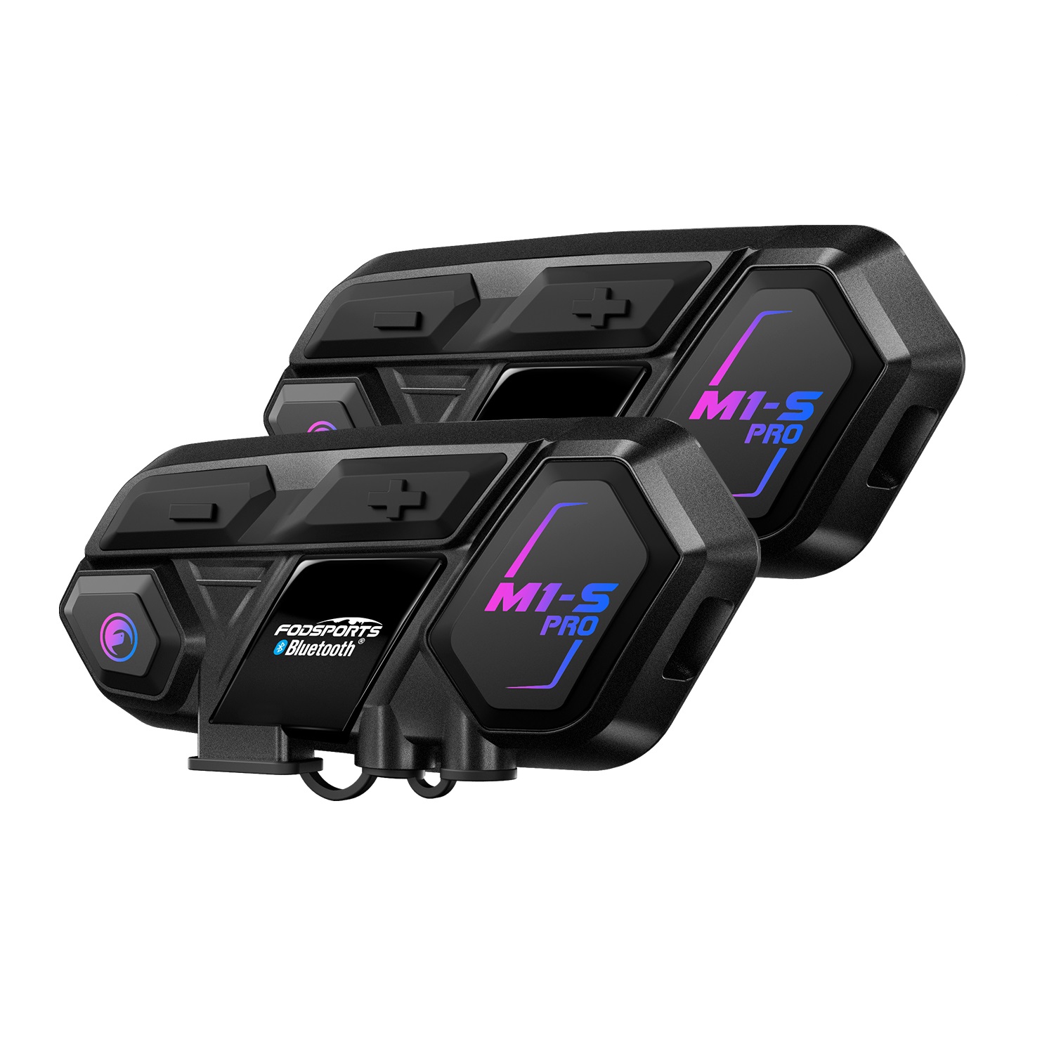 Motorcycle Intercom Group 10 Riders - 2個Fodsports M1-S ProオートバイヘルメットインターホンワイヤレスBluetoothヘッドセット、モトインターホン、10ライダー2000M
