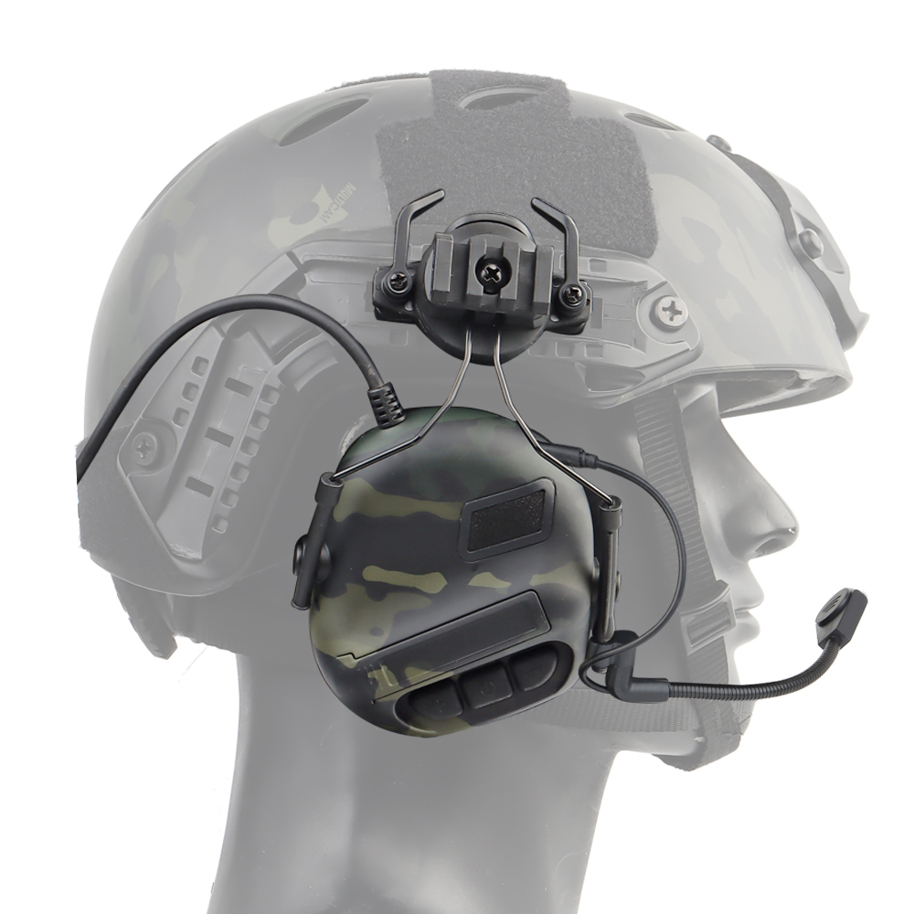 Helmet Headset Noise Cancellation - Airsoft通信ヘッドセット,ノイズリダクション,サウンド,ピックアップ保護,イヤーマフ