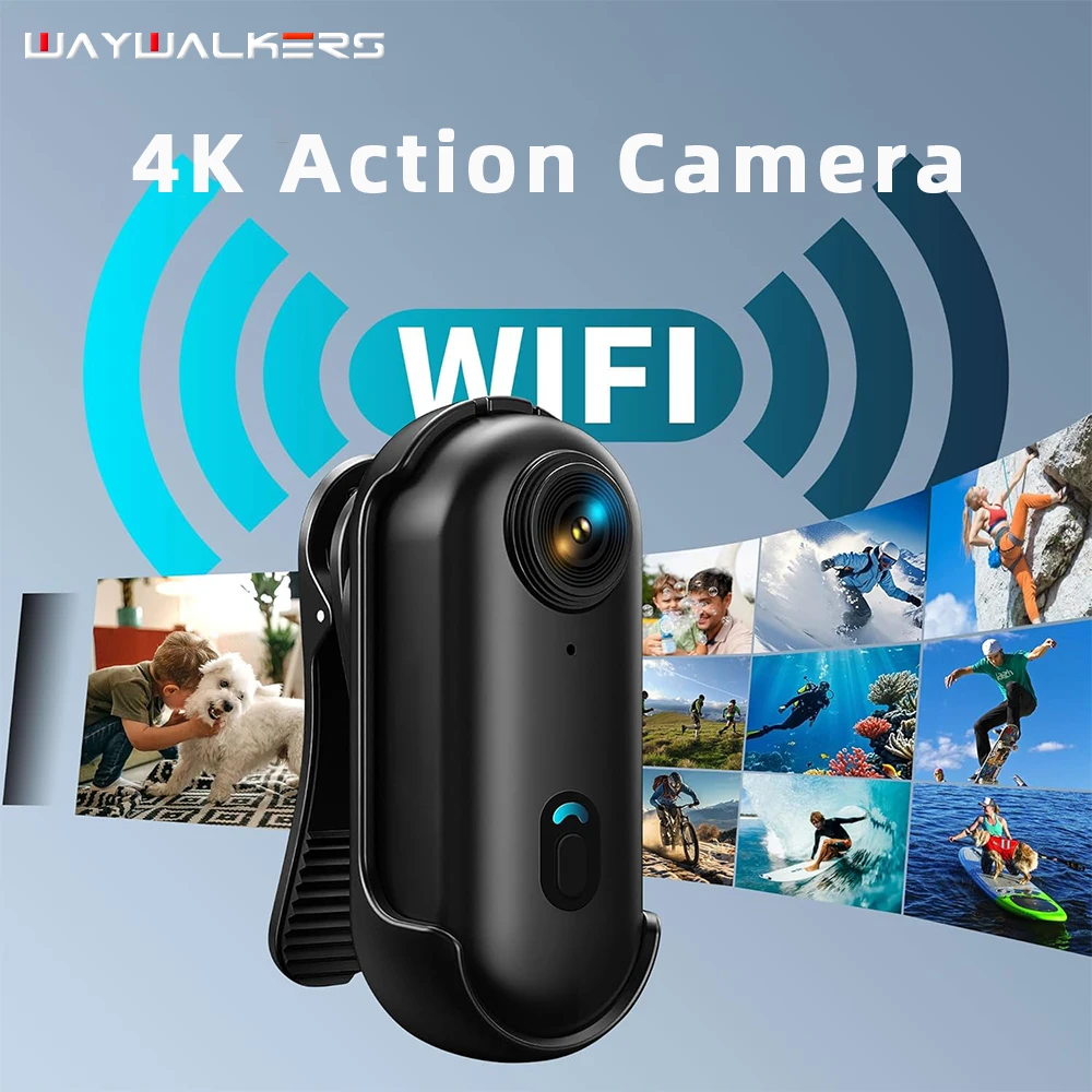 Helmet Communication System Camera - H88 4K FHD 1080P屋外WIFIスポーツカメラ、ヘルメット、オートバイ、バイク、スポーツ、ミニ撮影、自転車、アクション、ボディカム、ビデオ録画