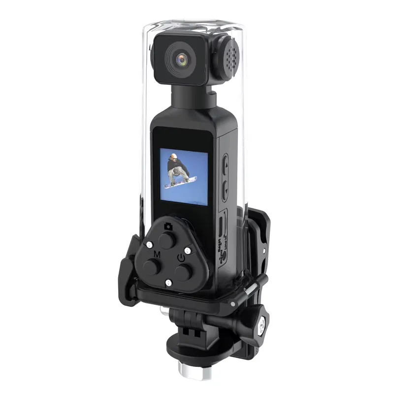 Helmet Camera 4K Wifi - 4KウルトラHDポケットアクションカメラ270 ° 回転式WiFiミニスポーツカメラ、防水ケースとヘルメットマウント付き、自転車旅行やVlog撮影に最適
