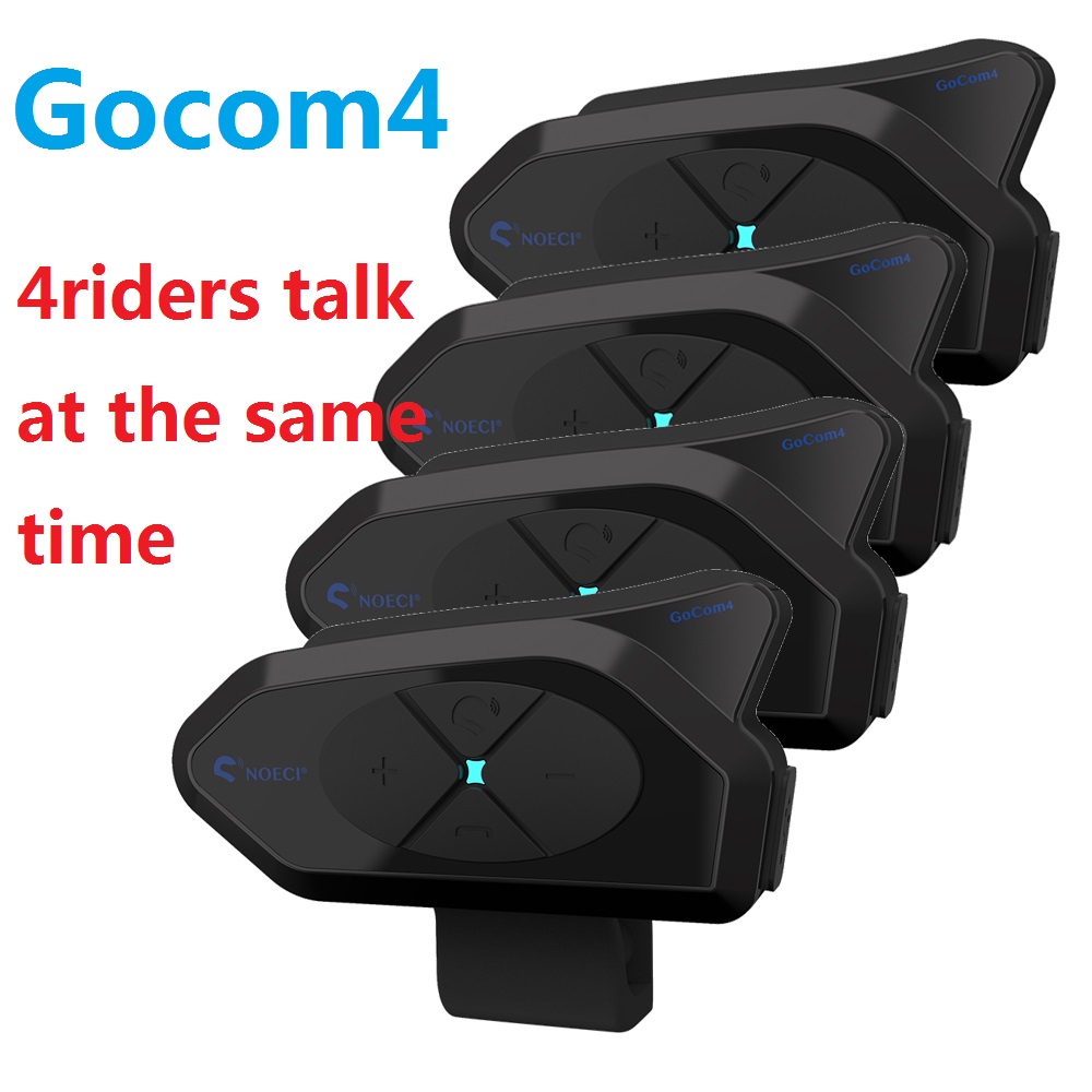 Motorcycle Intercom With Fm Radio - Gocoot-4人のモーターサイクリスト用のBluetoothヘッドセット,ヘルメット用の通信デバイス,オリジナルのワイヤレスインターホン,Spk v4プラス