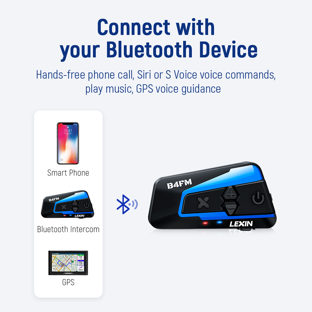 オートバイ用Bluetoothヘッドセット,ヘルメット用通信 - Motorcycle Intercom With Fm Radio のレビューと価格