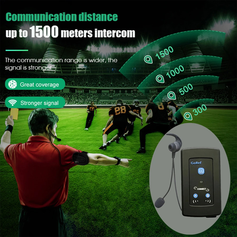 GoRef フットボールレフリーインターコムヘッドセット B - Bluetooth Headset Helmet 1000M のレビューと価格