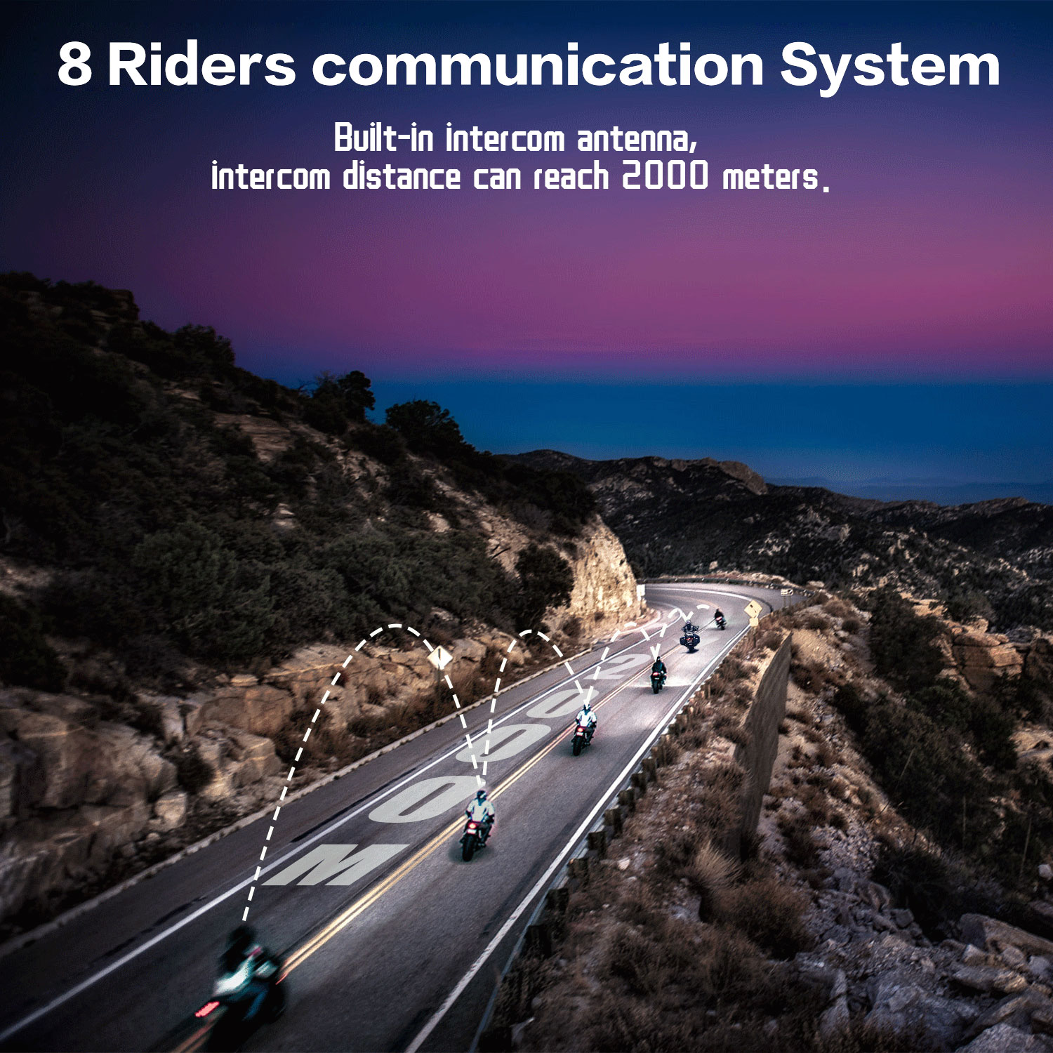 Fodsports M1S Pro 8人乗り 2000m バ - Motorcycle Intercom Mesh 2000M のレビューと価格
