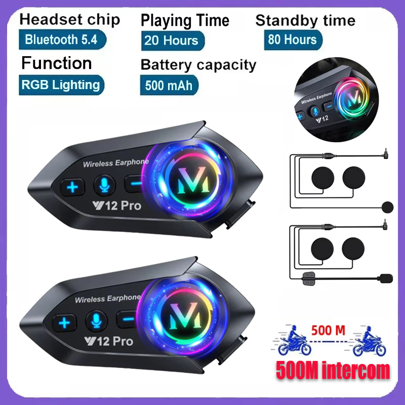 Y20 Pro 1/2x バイク用インターコムヘッドセット  - Motorcycle Intercom With Fm Radio のレビューと価格