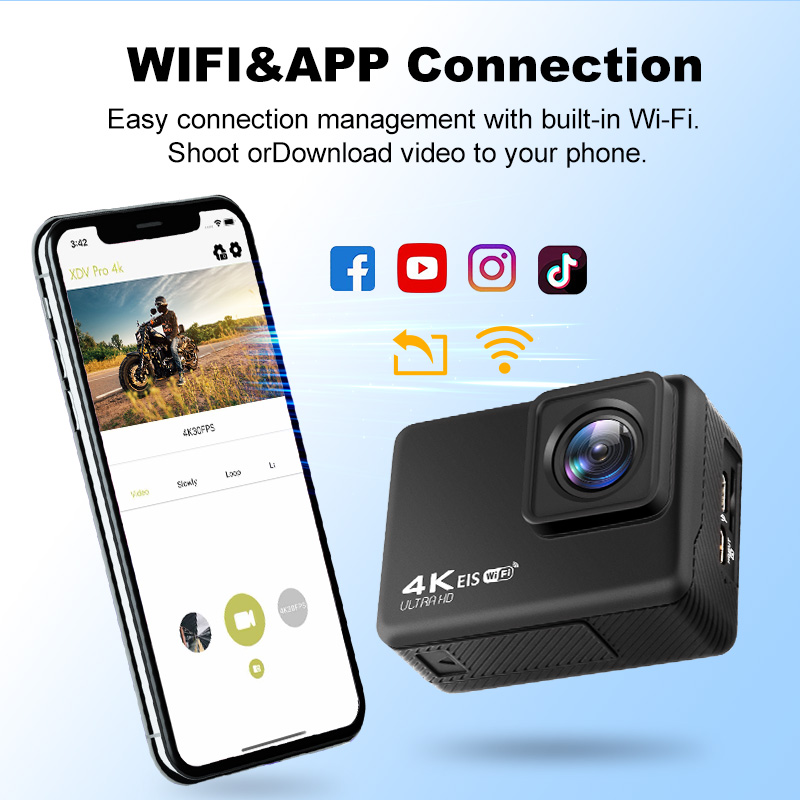 4K/60fps アクションカメラ 24MP Wi-Fi 2 - Helmet Camera 4K Wifi のレビューと価格