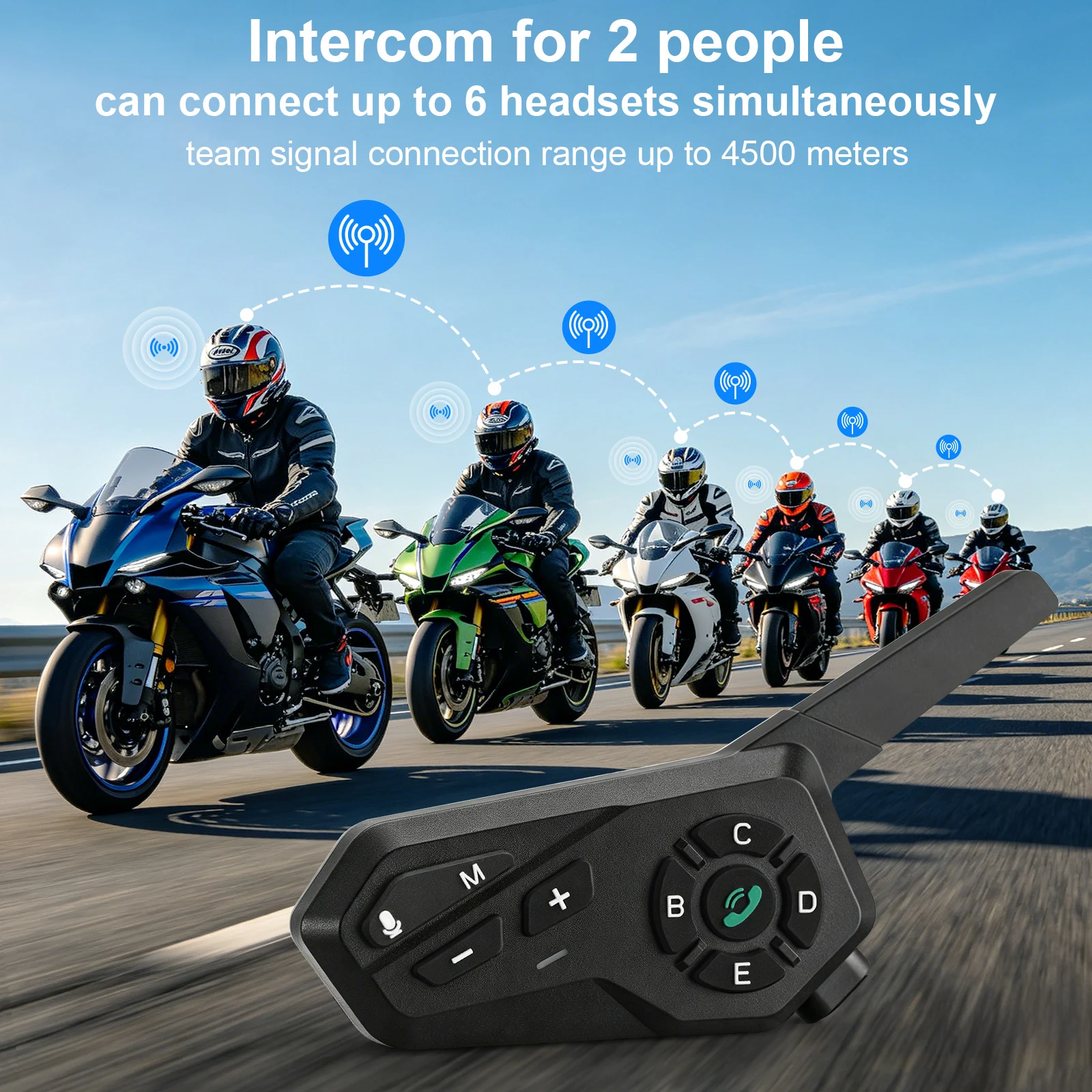 新型X6バイク用ヘルメットBluetoothヘッドセット。6 - Motorcycle Helmet Intercom 6 Rider のレビューと価格
