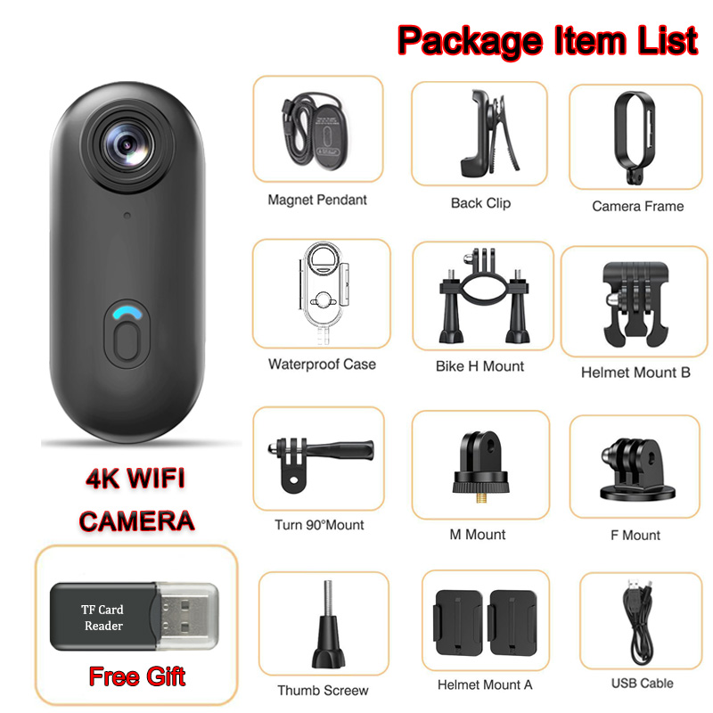 4Kポケット磁気POV Vlogカメラ ポータブルボディチェ - Helmet Bluetooth Headset Waterproof のレビューと価格