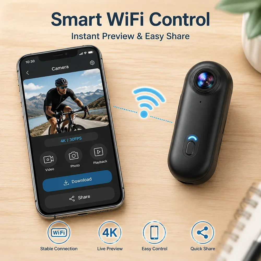 4K/1080P WiFi磁気式アクションカメラ 1080P - Helmet Camera 4K Wifi のレビューと価格