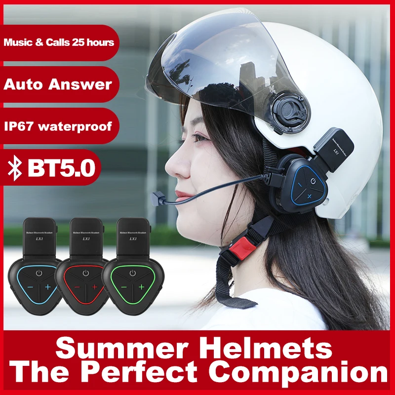 LX1 オートバイサマーヘルメット特別な Bluetooth - Motorcycle Intercom With Fm Radio のレビューと価格