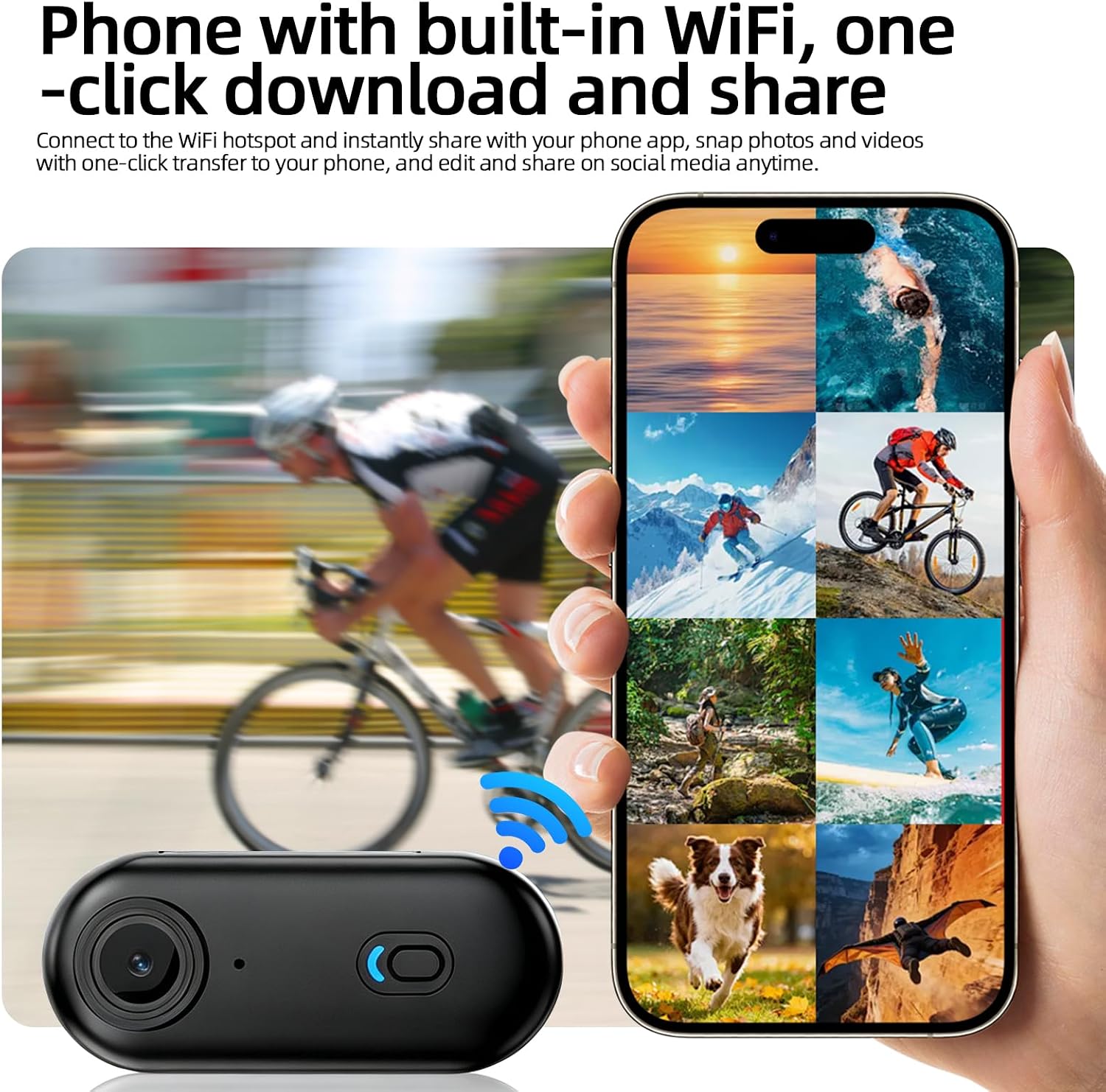 スポーツカメラ 1080P Wifi ミニカメラ ヘルメット - Helmet Camera 4K Wifi のレビューと価格
