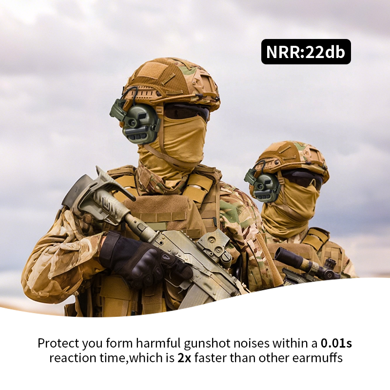 ARM NEXT F30 戦術用イヤーマフ。アクティブノイズ - Helmet Headset Noise Cancellation のレビューと価格