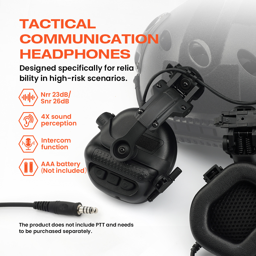 ARM NEXT F30 戦術用イヤーマフ。アクティブノイズ - Helmet Headset Noise Cancellation のレビューと価格