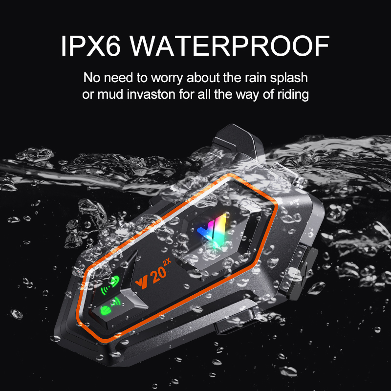 Y20 2X オートバイヘルメットインターコムヘッドセット  - Helmet Bluetooth Headset Waterproof のレビューと価格