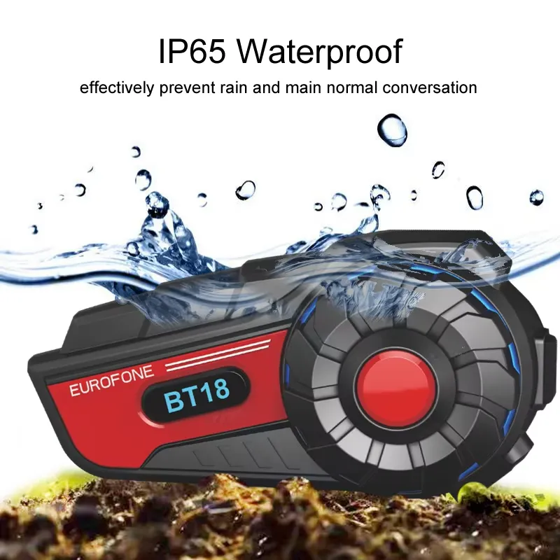 BT18 オートバイヘルメットインターコム IP67 防水ワ - Helmet Bluetooth Headset Waterproof のレビューと価格