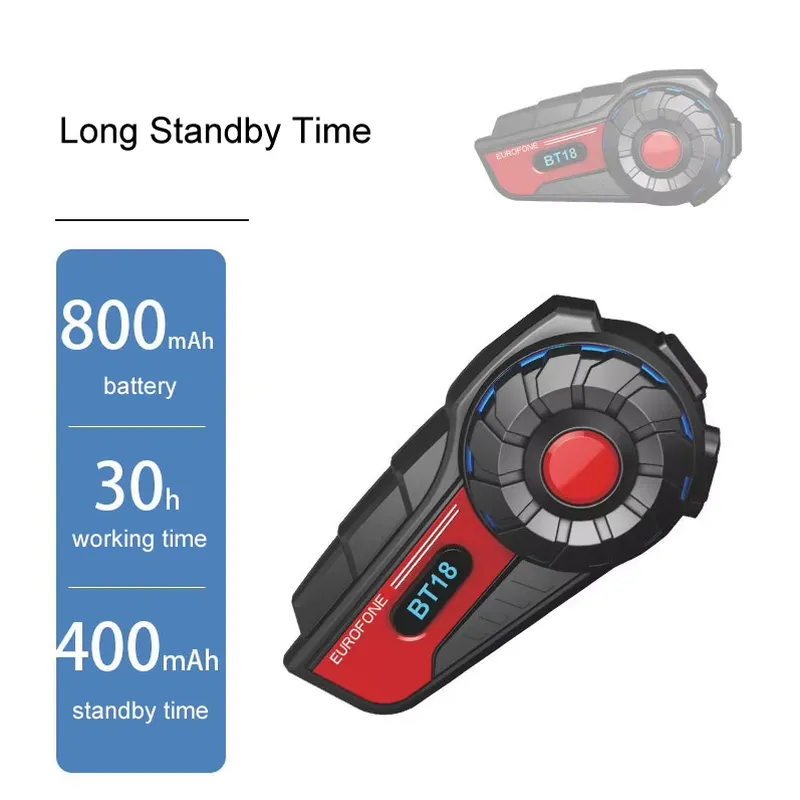 BT18 オートバイヘルメットインターコム IP67 防水ワ - Helmet Bluetooth Headset Waterproof のレビューと価格