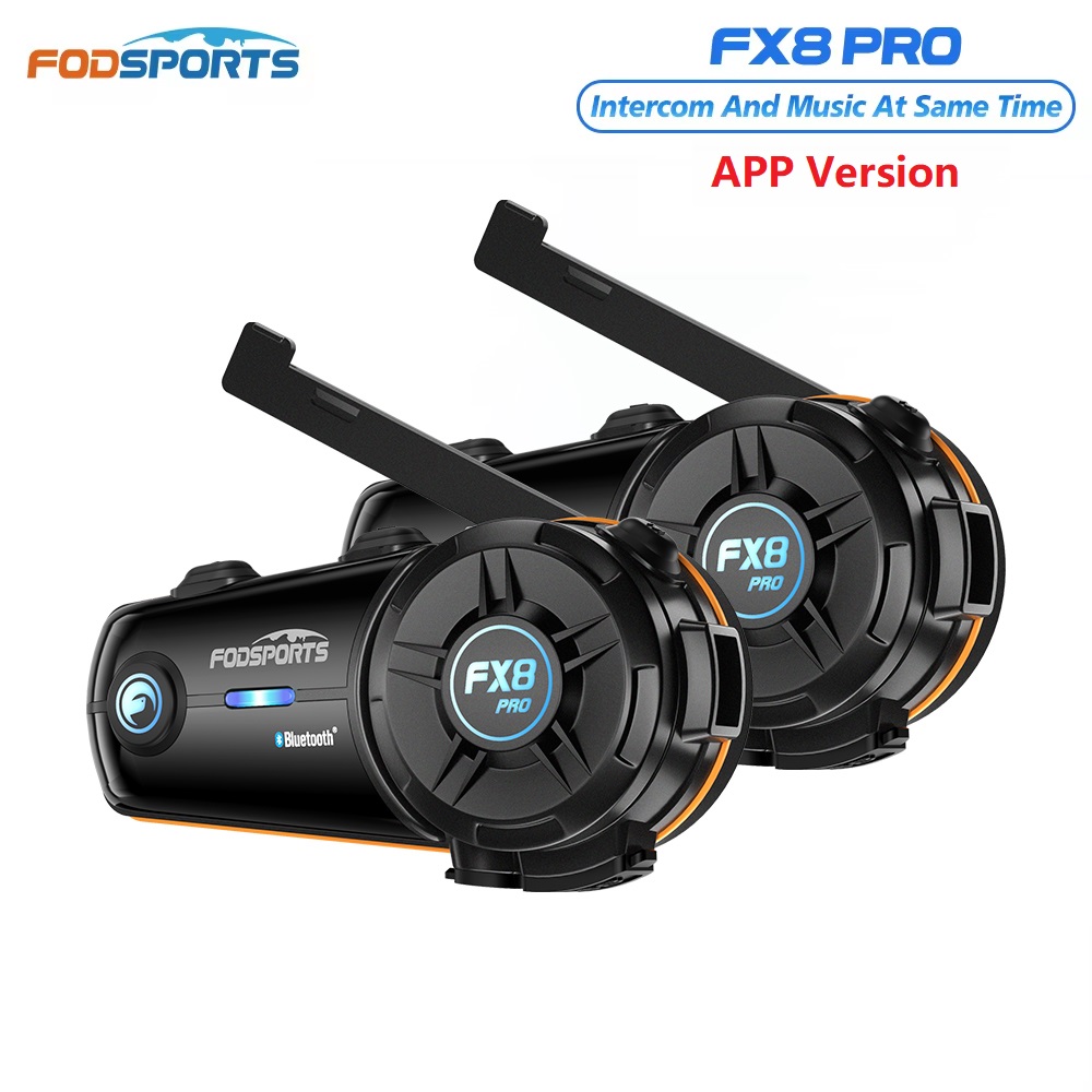 2個セット Fodsports FX8 Pro バイク用イン - Motorcycle Intercom Group 10 Riders のレビューと価格