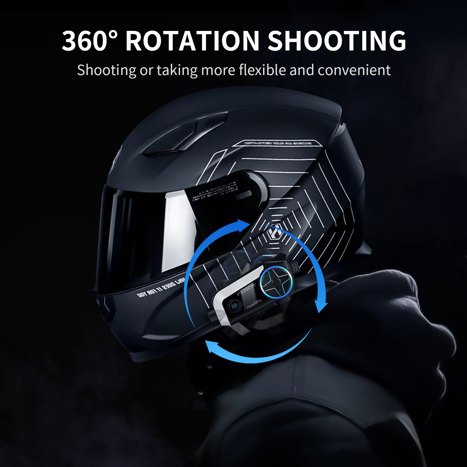 Fodsports-オートバイ用カメラ付きインターホン,ヘル - Helmet Communication System Camera のレビューと価格