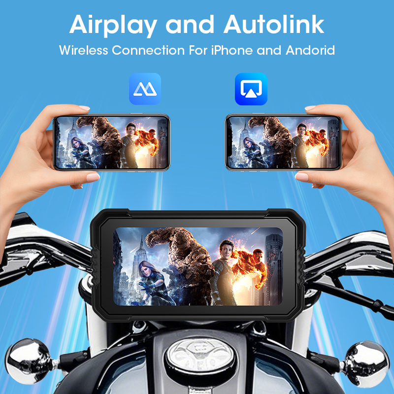 Jansite 6.25インチ バイク用 CarPlay ス - Motorcycle Gps Navigator Waterproof のレビューと価格