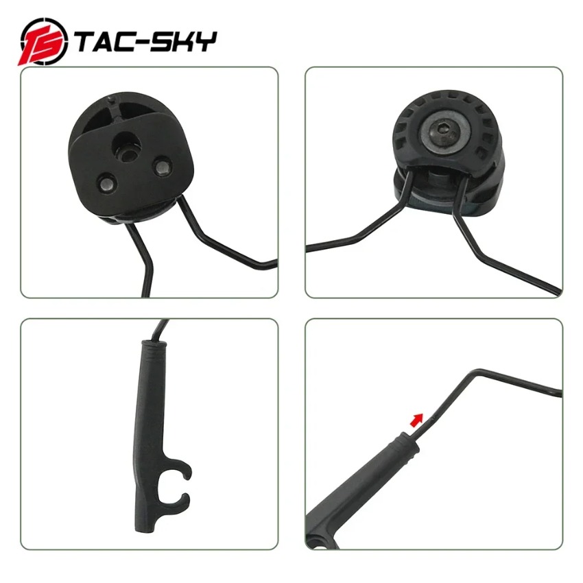 TS TAC-SKY タクティカルヘルメットヘッドセットホル - Helmet Headset Noise Cancellation のレビューと価格