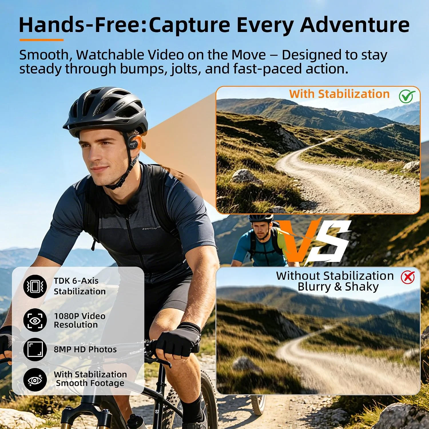 4K対応スマートヘッドホン、8MPカメラ、翻訳機能、Wi-F - Helmet Camera 4K Wifi のレビューと価格