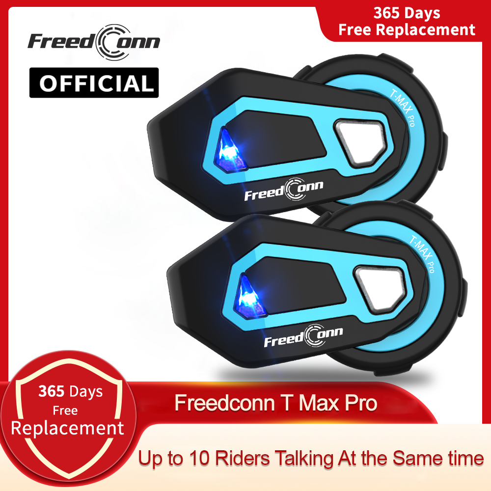 Freedconn-オートバイ用Bluetoothヘッドセッ - Motorcycle Helmet Intercom 6 Rider のレビューと価格