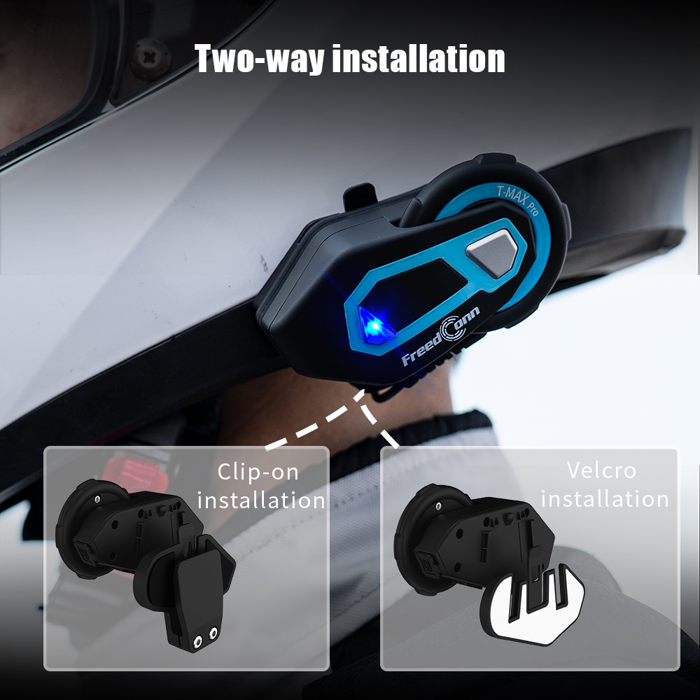 Freedconn-オートバイ用Bluetoothヘッドセッ - Motorcycle Helmet Intercom 6 Rider のレビューと価格