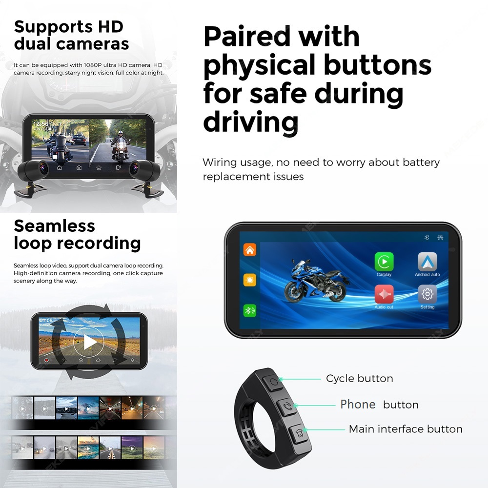 Navifly ポータブル 6.25インチ IP67 防水  - Motorcycle Gps Navigator Waterproof のレビューと価格