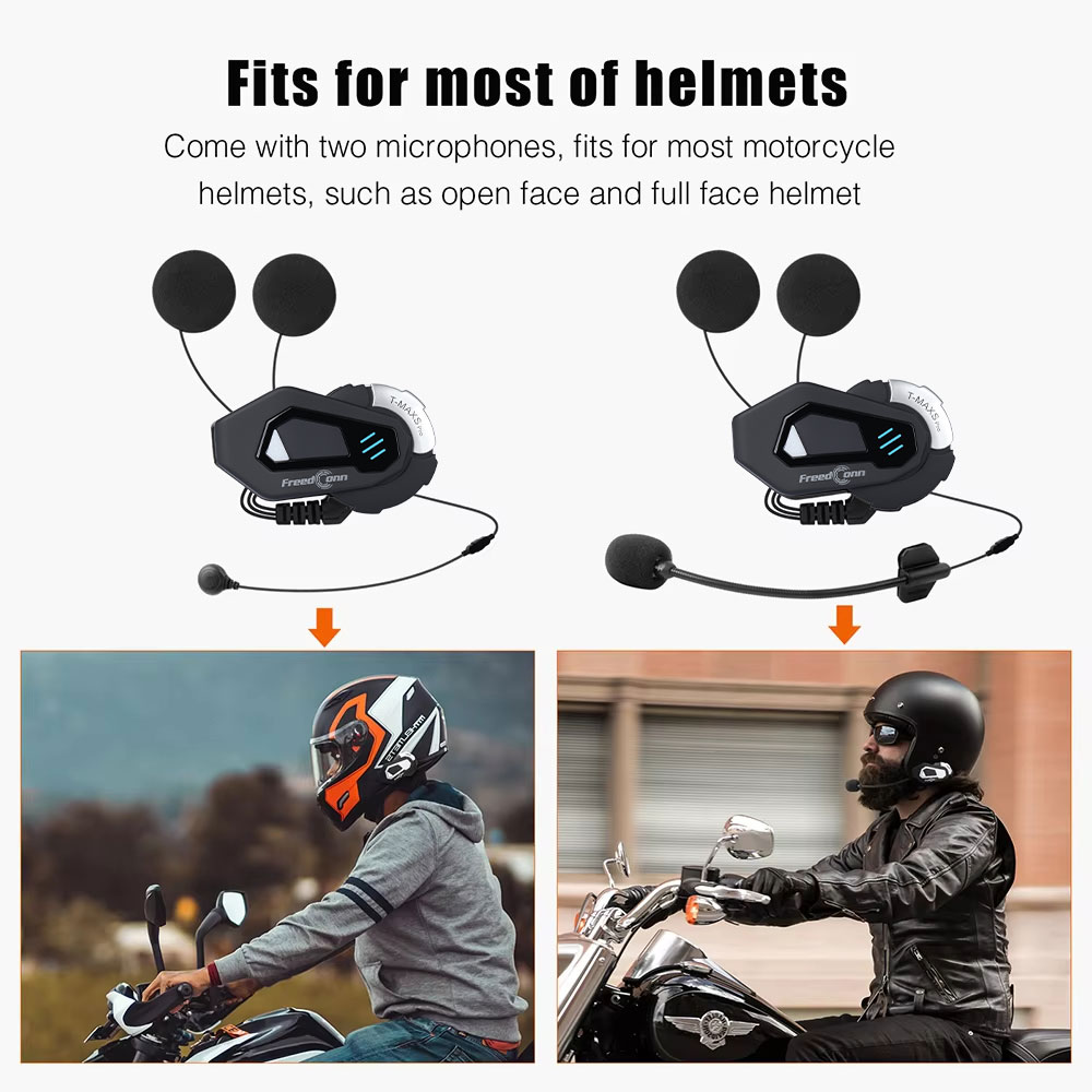 FreedConn T MAX S PRO バイク用インター - Motorcycle Intercom With Fm Radio のレビューと価格