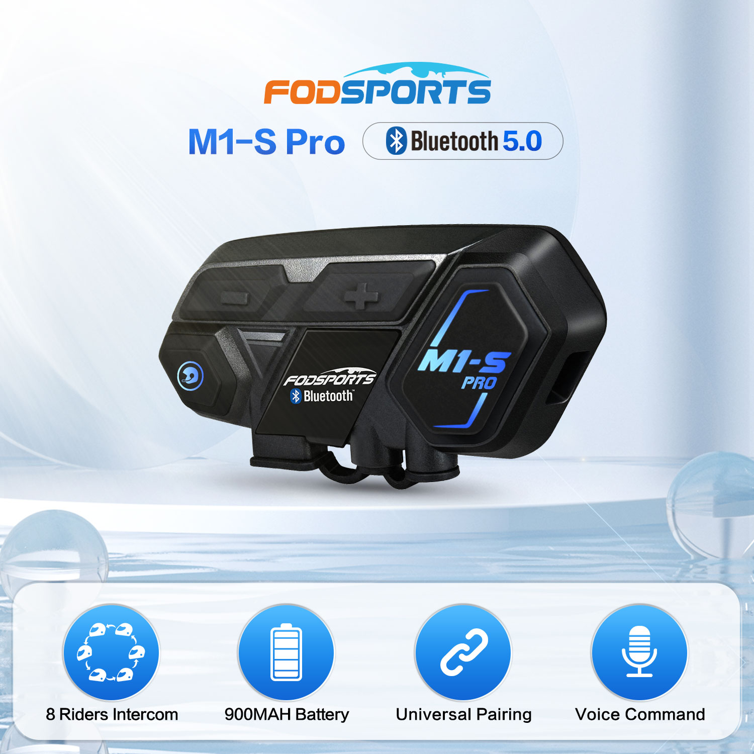 Fodsports M1-S プロインターホンオートバイヘル - Motorcycle Intercom Mesh 2000M のレビューと価格