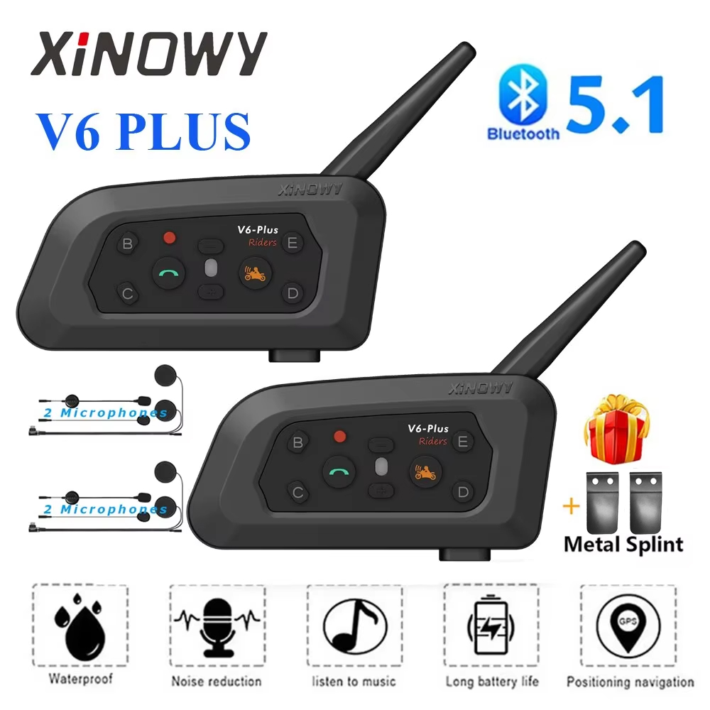 Xinowy v6 plusオートバイ用ヘルメットBluet - Motorcycle Helmet Intercom 6 Rider のレビューと価格