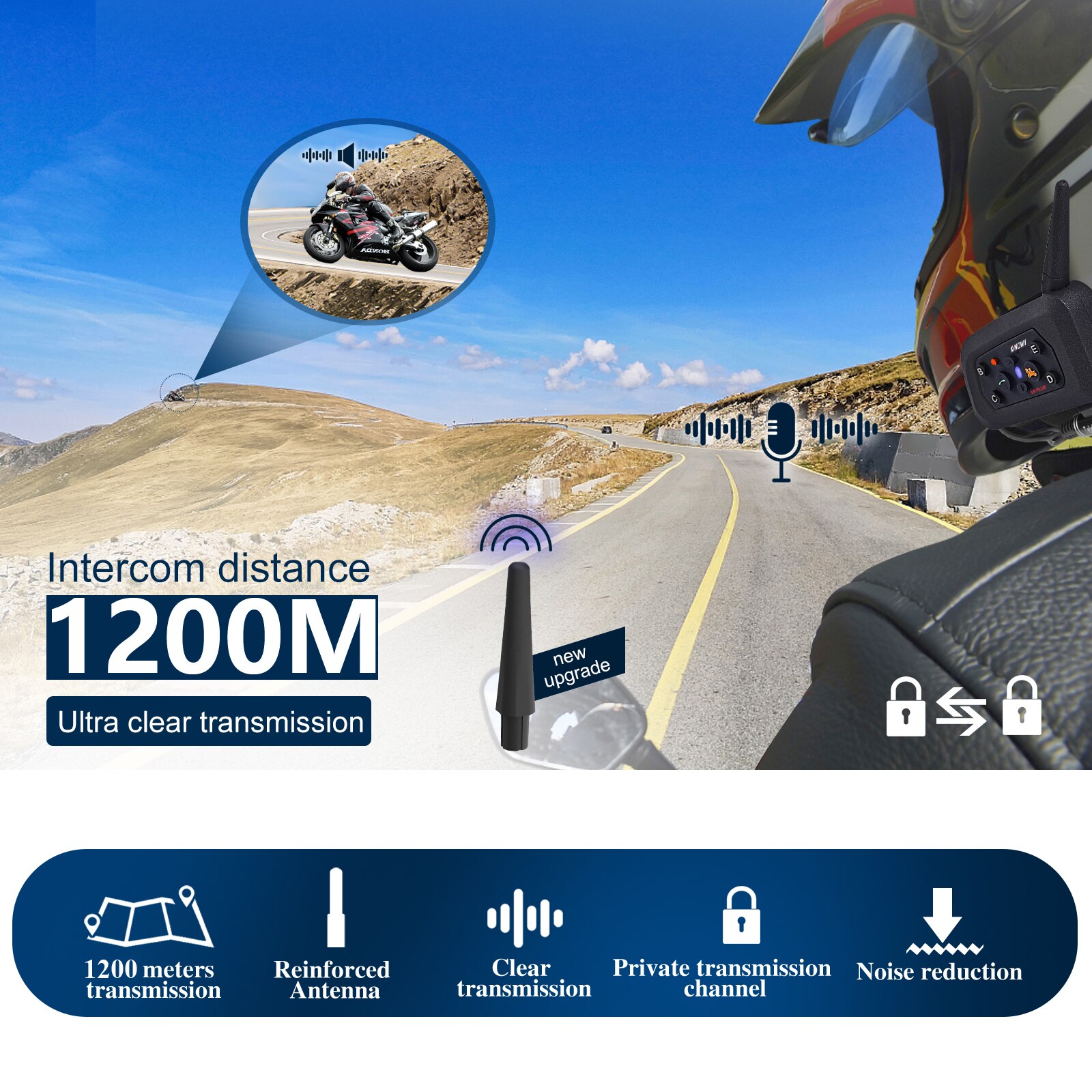 Xinowy v6 plusオートバイ用ヘルメットBluet - Motorcycle Helmet Intercom 6 Rider のレビューと価格