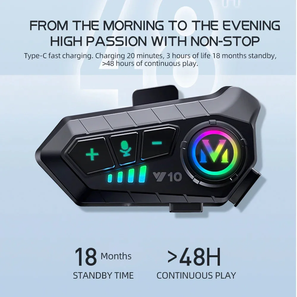 Y10 オートバイ用 Bluetooth 5.3 ヘルメット - Motorcycle Intercom With Fm Radio のレビューと価格