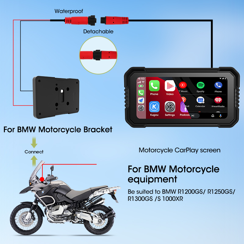 6.25インチバイク用GPSナビゲーション BMW R120 - Motorcycle Gps Navigator Waterproof のレビューと価格