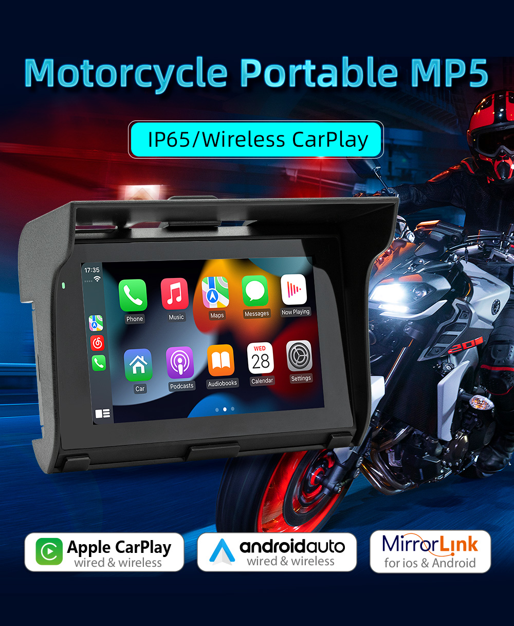 ワイヤレスCarplayタッチスクリーン,オートバイ,And - Motorcycle Gps Navigator Waterproof のレビューと価格
