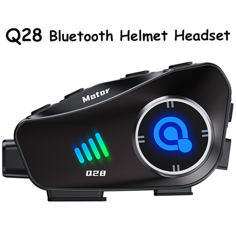 Q28 Bluetooth オートバイヘルメットヘッドセット - Helmet Communication System Camera のレビューと価格