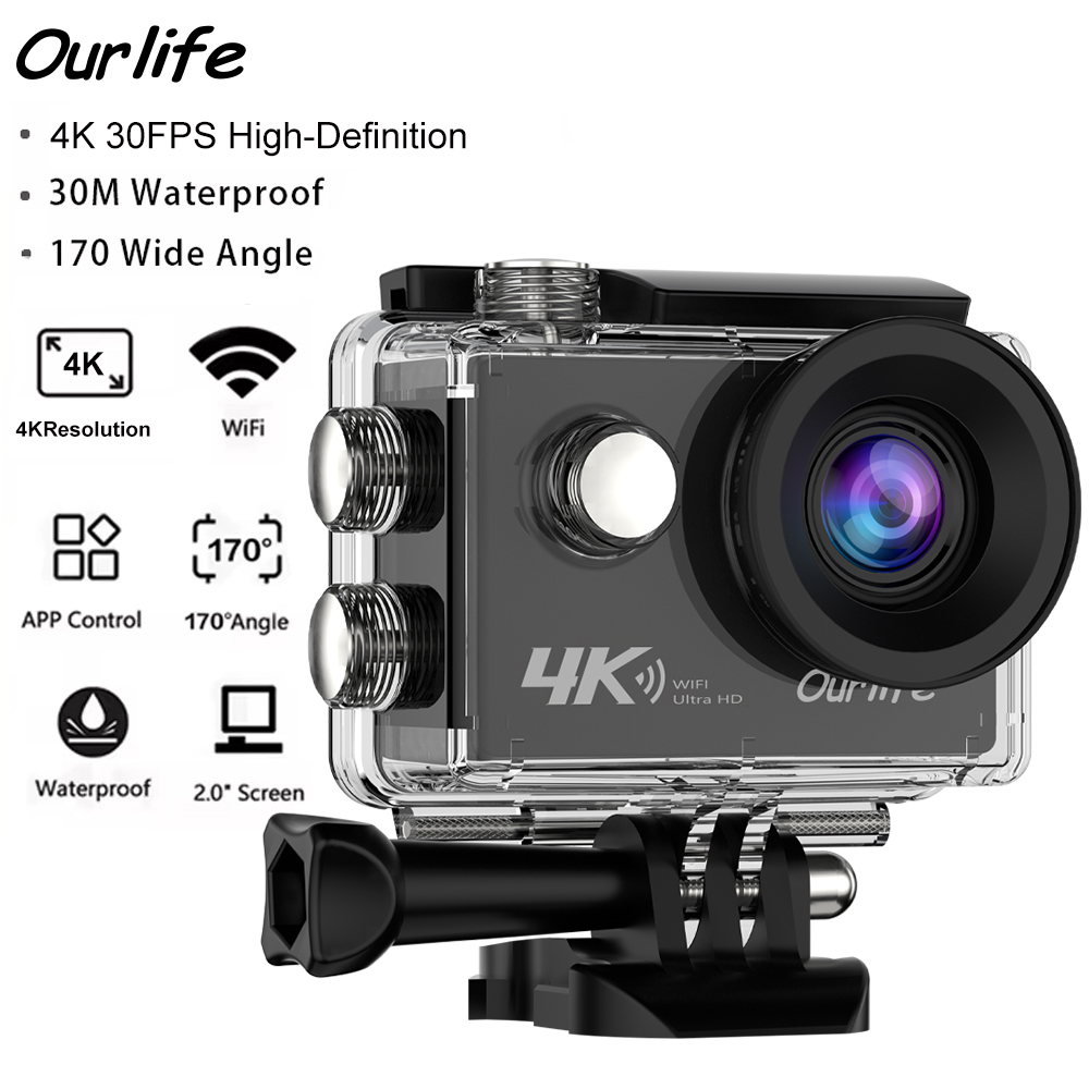 Ourlife 4Kアクションカメラ ウルトラHD 16MP - Helmet Communication System Camera のレビューと価格