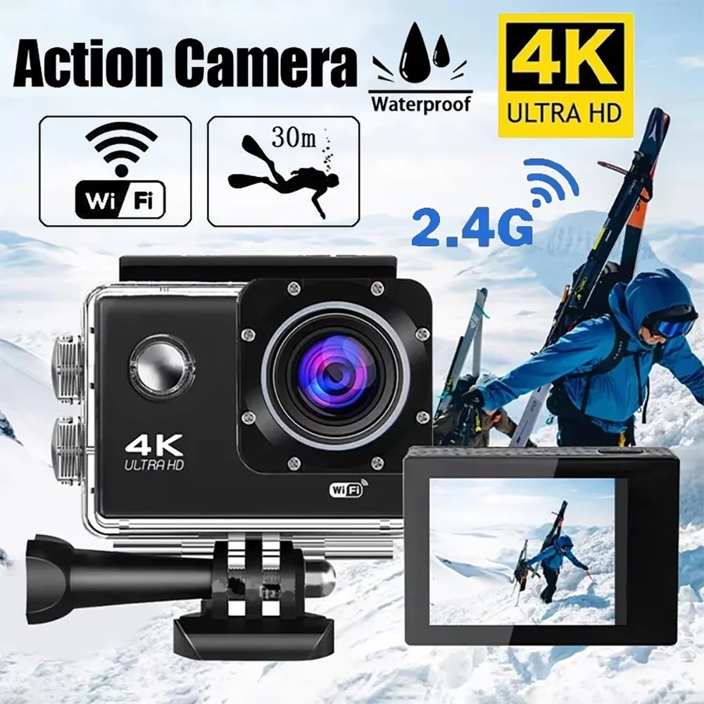 4K アクションカメラ 1080P/30FPS WiFi 2 - Helmet Camera 4K Wifi のレビューと価格