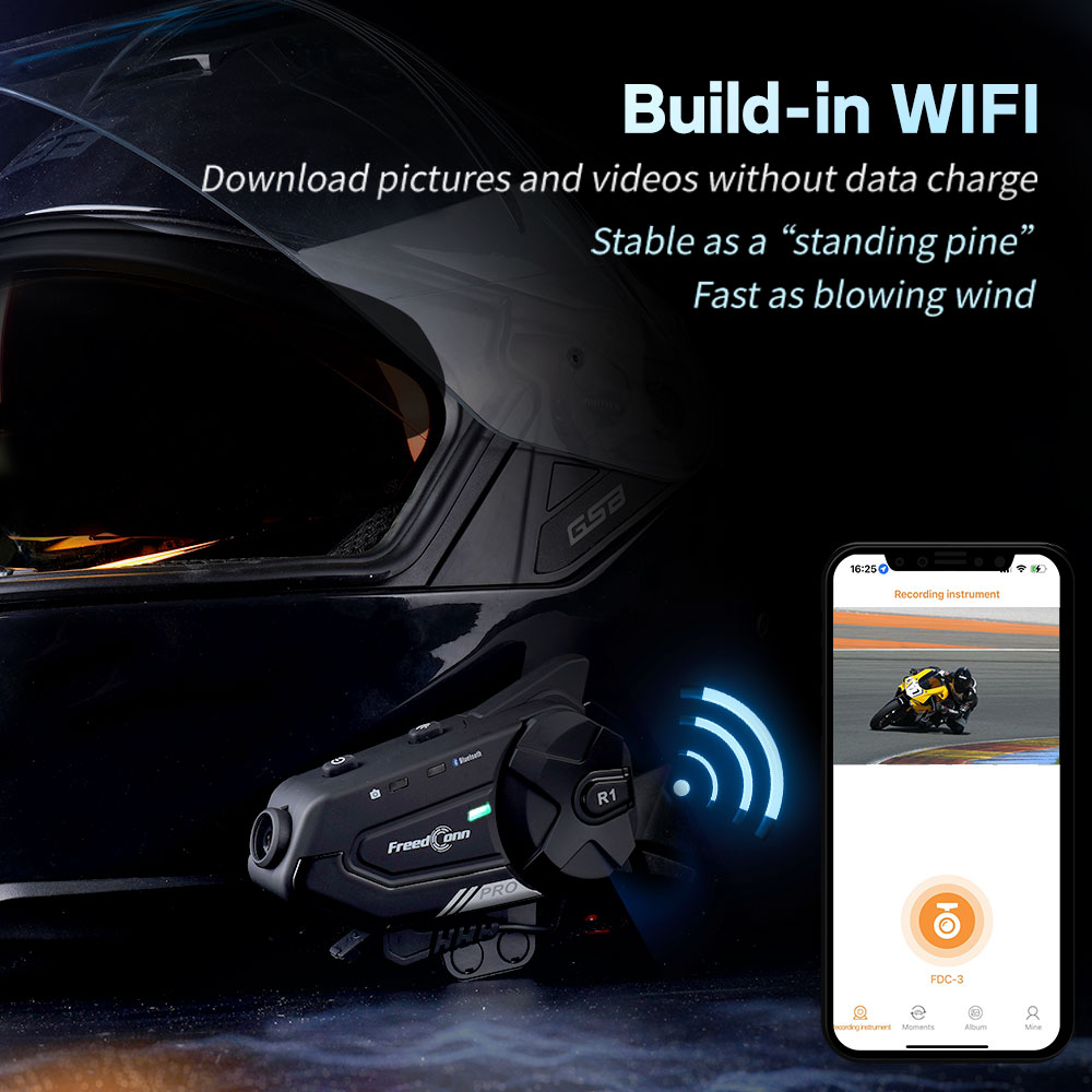 Freedconn-オートバイ用のBluetoothヘッドセ - Motorcycle Helmet Intercom 6 Rider のレビューと価格